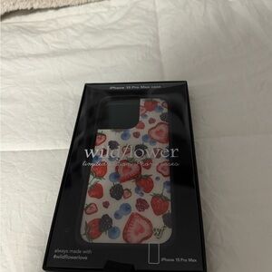 Wildflowers iPhone 15 Pro Max Case - Berry Delight Design